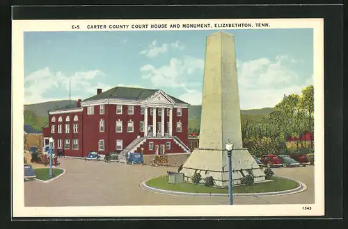 AK Elizabethton, TN, Carter County Court House and Monument