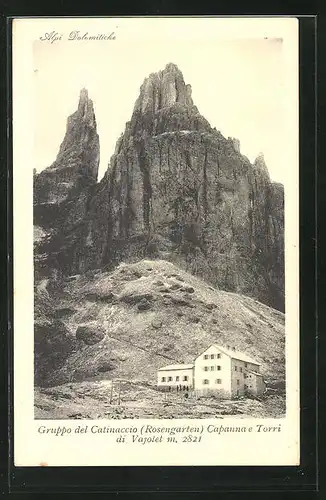 AK Gruppo del Catinaccio, Capanna e Torri di Vajolet, Berghütte
