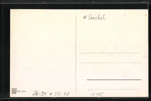 Künstler-AK Ernst Schlemo: Luftschifferabteilung beim Schnellfeuer, flüchtender Dackel