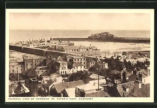 AK St. Peter`s Port / Guernsey, General View of Harbour