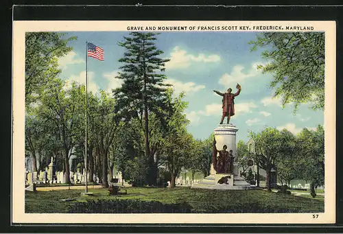 AK Frederick, MD, Grave and Monument of Francis Scott Key
