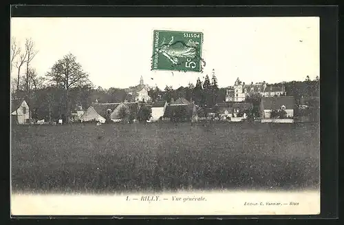 AK Rilly, Vue générale, Teilansicht mit Kirche