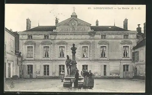 AK Longjumeau, La Mairie, Rathaus