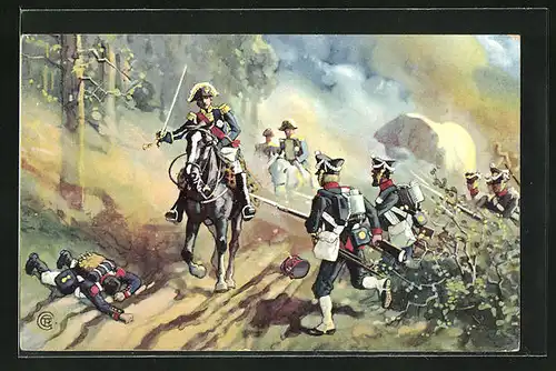 AK Gefangennahme des Marschall Vandamme bei Kulm, Vlkerschlacht 1813