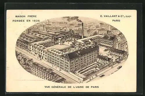 AK La Norville, E. Vaillant & Cie, Sucr, Maison Frere, Fondee en 1826, Vue generale d el`Usine de Paris