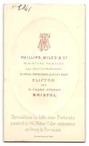 Fotografie Phillips - Miles & Co., Bristol, Portrait eines Herrn mit eleganter Frisur