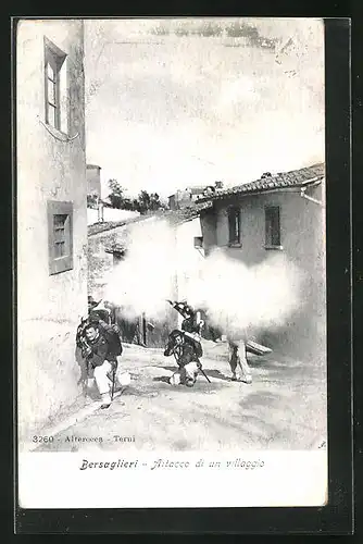 AK Berdaglieri, Aitacco di un villaggio, italienische Infanteristen beim Strassenkampf