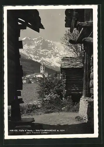 AK Valtournanche / Valle d`Aosta, Teilansicht gegen die Berge