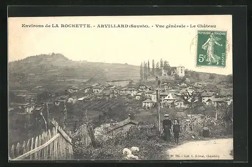 AK Arvillard, Vue generale, Le Chateau