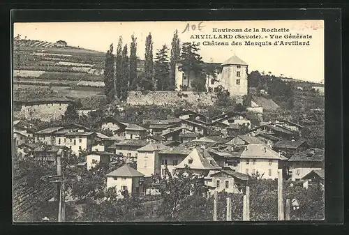 AK Arvillard, Vue Generale, Le Chateau des Marquis d`Arvillard