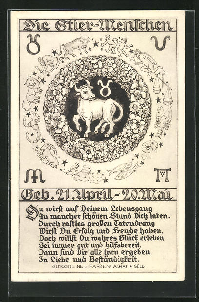 Stier geburtstag sternzeichen gedicht Sternzeichen Sprüche