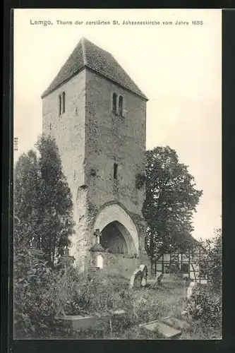 AK Lemgo, Thurm der zerstörten St. Johanneskirche vom Jahre 1688