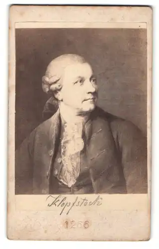 Fotografie Portrait Friedr. Gottlieb Kloppstock, Dichter