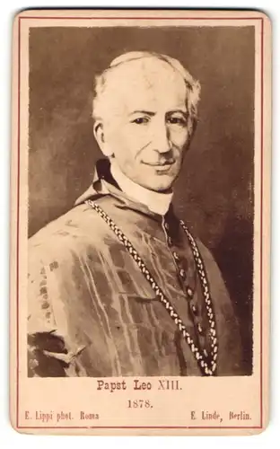 Fotografie E. Lippi, Roma, Portrait Papst Leo XIII.