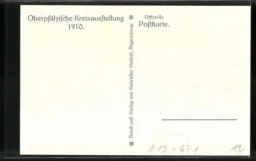 AK Regensburg, Oberpfälzische Kreisausstellung 1910, Fürst Albert von Thurn & Taxis