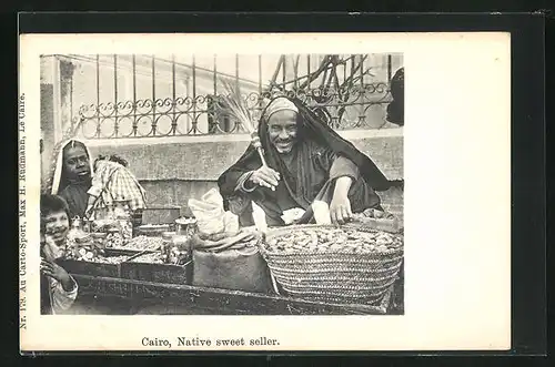 AK Cairo / Kairo, Native sweet seller, Süsswarenhändler
