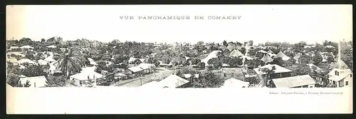 Klapp-AK Conakry, Panoramablick über die Dächer der Stadt