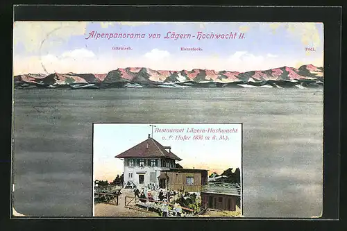 AK Boppelsen, Restaurant Lägern-Hochwacht, Alpenpanorama