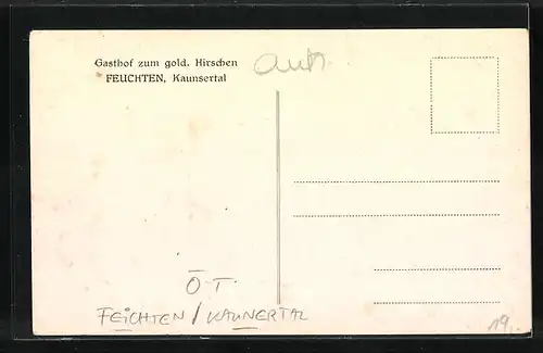 AK Feichten i. Kaunertal, Gasthof zum goldenen Hirschen