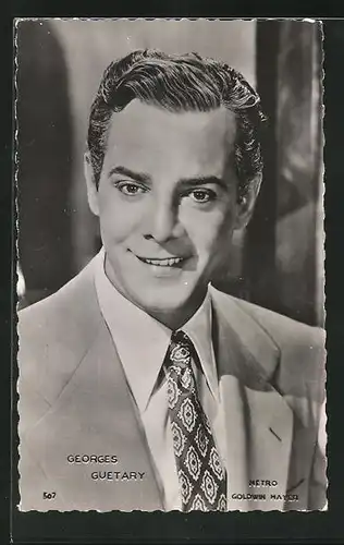 AK Schauspieler Georges Guetary mit Krawatte im Anzug
