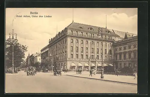 AK Berlin, Hotel Adlon, Unter den Linden
