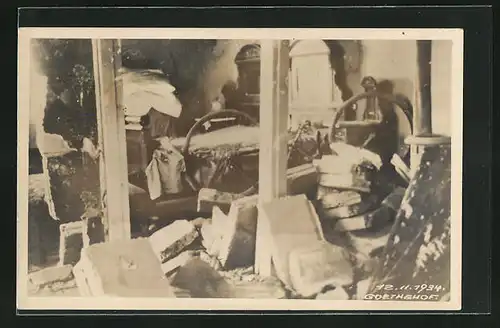 AK Wien, Februarkämpfe 1934, Zerstörungen im Goethe-Hof