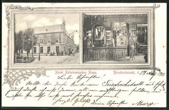Ak Friedrichstadt Hotel Holsteinisches Haus Innen Und