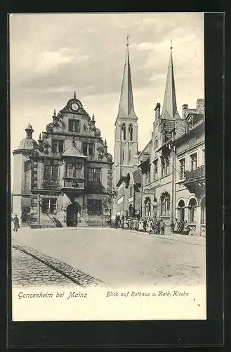 AK Gonsenheim, Rathaus und Kath. Kirche