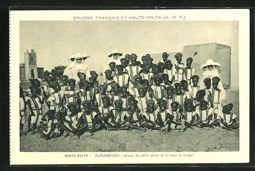 AK Haute Volta-Ouagadougou, Groupe des petits éléves de la classe de francais
