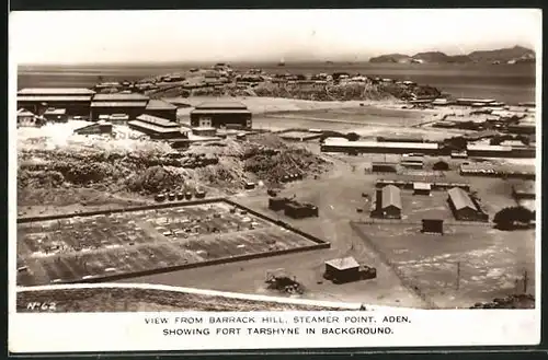 AK Aden, View from Barrack Hill, Steamer Point, Showing Forrt Tarshyne in Background