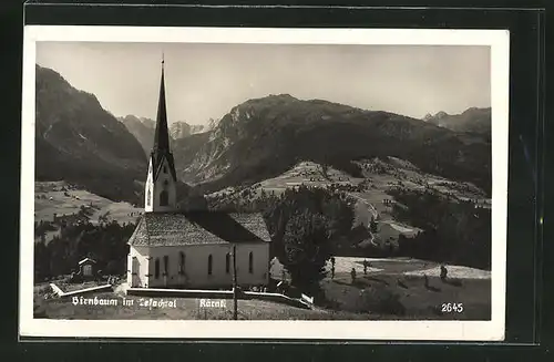 AK Birnbaum, Kirche mit Blick ins Lesachtal