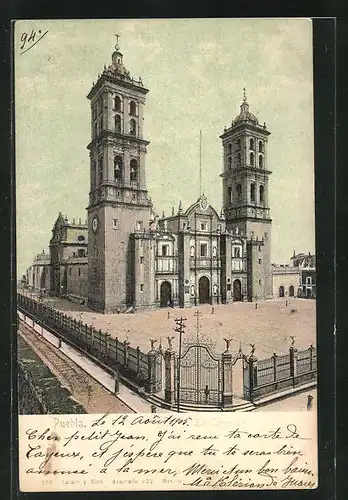 AK Puebla, La Catedral, Kirche in Mexiko