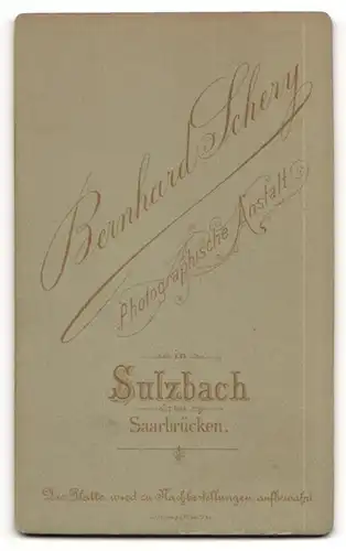 Fotografie Bernh. Schery, Sulzbach, Portrait Dame mit Haarknoten