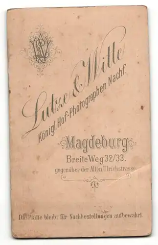 Fotografie Lutze & Witte, Magdeburg, Portrait Herr mit Vollbart