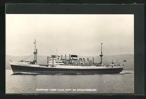 AK Passagierschiff T.S.M.S. City of Johannesburg, Ellerman Lines