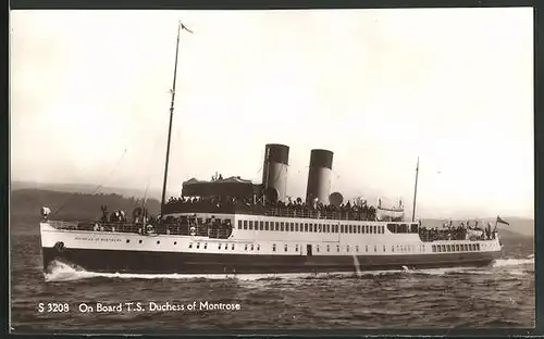 AK Passagierschiff T.S. Duchess of Montrose in voller Fahrt