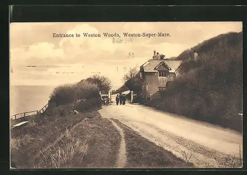 AK Weston-Super-Mare, Entrance to Weston Woods