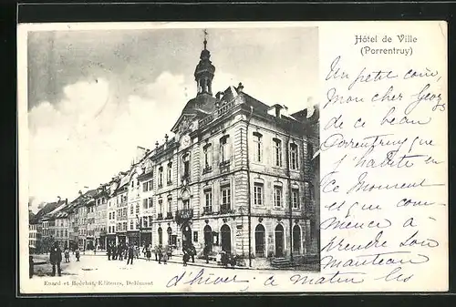 AK Porrentruy, Hotel de Ville, Eckfassade