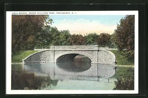 AK Providence, RI, Arch Bridge, Roger Williams Park