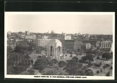 AK Sydney, War Memorial and Hyde Park