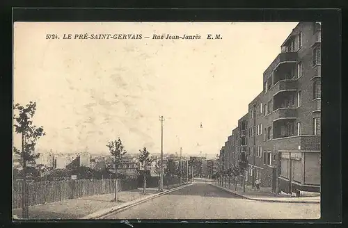 AK Le Pre-St-Gervais, Rue Jean-Jaures