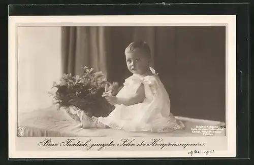AK Prinz Friedrich, der jüngste Sohne des Kronprinzenpaares