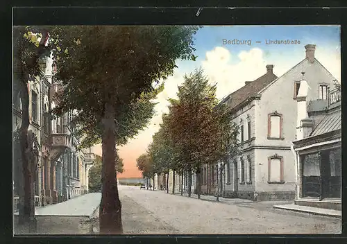 AK Bedburg, Häuser in der Lindenstrasse