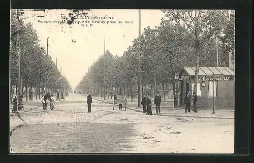 AK Neuilly-sur-Seine, Perspective de Avenue de Neuilly prise du Pont
