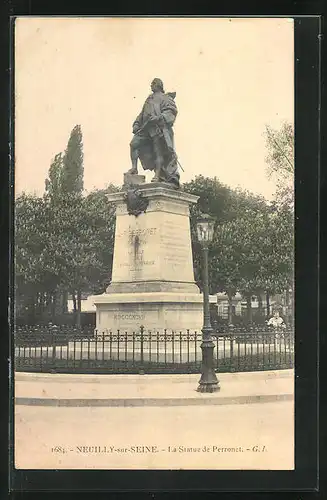 AK Neuilly-sur-Seine, La Statue de Perronet