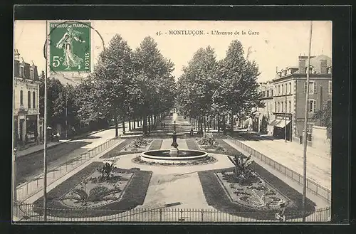 AK Montlucon, L'Avenue de la Gare