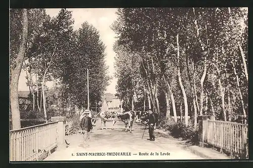 AK Saint-Maurice-Thizouaille, Route de la Levée