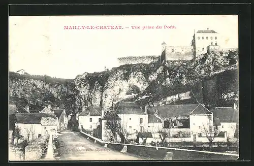 AK Mailly-le-Chateau, Vue prise du Pont