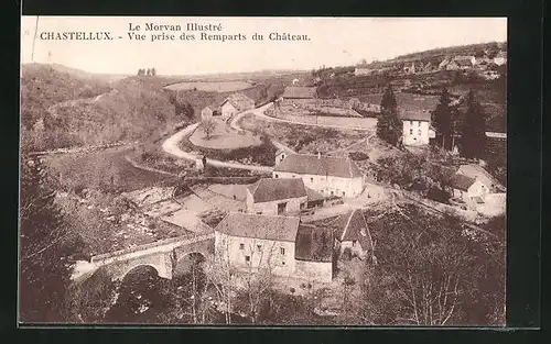 AK Chastellux, Vue prise des Remparts du Chateau