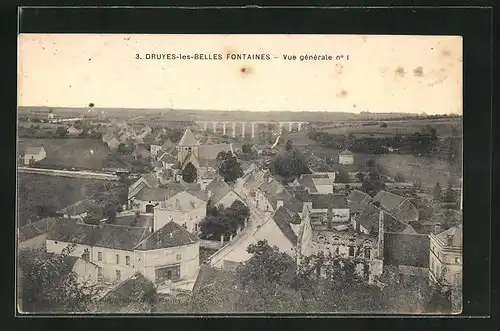 AK Druyes-les-Belles Fontaines, Vue generale